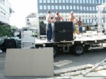 Aufbau der Traversen und Lautsprecher