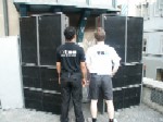 Das Team beim Aufbau